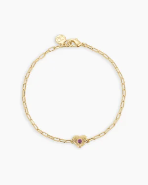 Birthstone Heart Bracelet