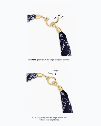 Clasp-Infographics-Paisley Paisley Bandana Knot Necklace
