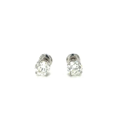 1.50 Carat Natural Diamond Studs