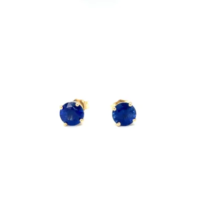 1.86 Carat Blue Sapphire Studs
