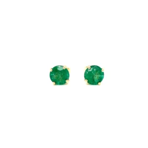 2.50 Carat Emerald Studs