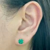 2.50 Carat Emerald Studs