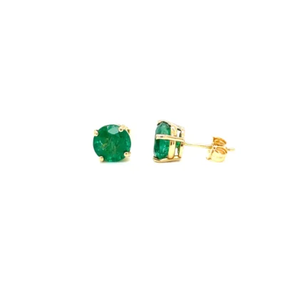 2.50 Carat Emerald Studs