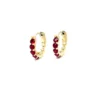 1.00 Carat Ruby Mini Hoop Earrings