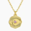 February Birthstone Coin Necklace