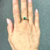 0.65 Carat Colombian Emerald Signet Ring