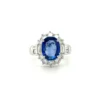 3.35 Carat Sapphire and Diamond Ring