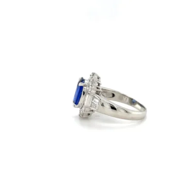 3.35 Carat Sapphire and Diamond Ring