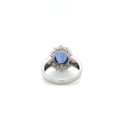 3.35 Carat Sapphire and Diamond Ring