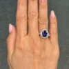 3.35 Carat Sapphire and Diamond Ring
